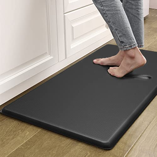 Artnice Anti-Ermüdungsmatte für Stehpult, einteilig, stehende Schreibtischmatte, Anti-Müdigkeit, ergonomische Küchenteppiche, Küchenbodenmatten, Anti-Müdigkeit für Arbeitsplatz, Küche (50.8x119.9 cm) | Küchenteppich für Waschbecken, Büro, Küche, leicht zu reinigen, wasserabweisend, rutschfest, 50,8 x 119,9 cm, Schwarz