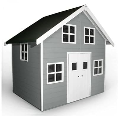 Phoenix Wooden Playhouse - (Pebble Grey)