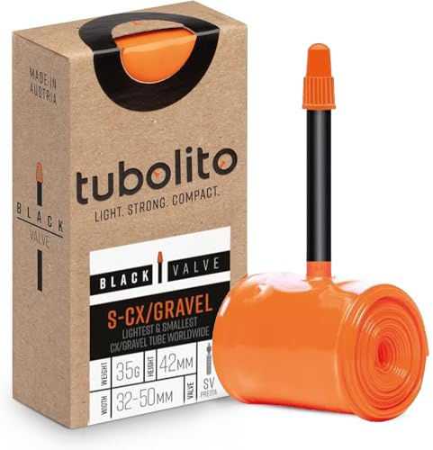 Tubolito S-Tubo CX/Gravel-All TPU Inner Tube 700C x 30-47mm, 32-50mm 42mm/60mm Presta Valve | Lightest Bike Tubes Worldwide | Specifically Designed