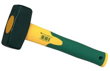 La zappa Mazzetta per muratore con testa temprata in acciaio forgiato e manico in fibra di vetro (800 gr)