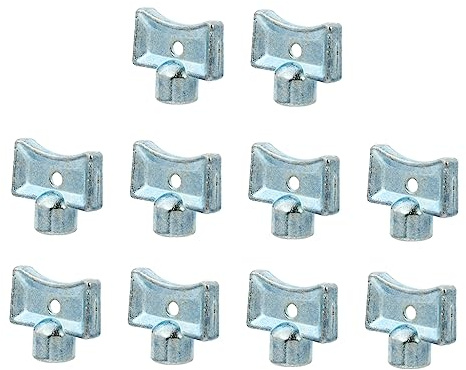 Veemoon 10pcs Zinc Alloy Radiator Bleed Key Exhaust Valve Wrench for Plumbing Handy Radiator Key in Homes