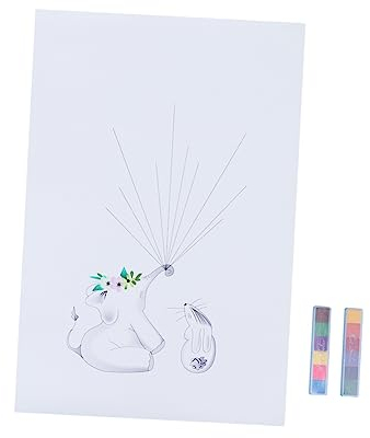 VILLFUL Fingerabdruck-Baum Für Babyparty Fingerabdruck-gästebuch Wasser Und Sonnenbeständig Als Andenken Zum Geburtstag