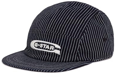 G-Star RAW Flat Brim 5 panelkeps, Flerfärgad (rinsed pinstripe D25379-D911-H172), En Storlek
