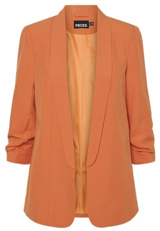 PIECES Blazer 3/4 Pcbosella Noos BC, Orange Mandarine, S Femmes