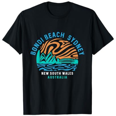 Vintage Retro Bondi Beach Sydney Australie Surfer Beach T-Shirt