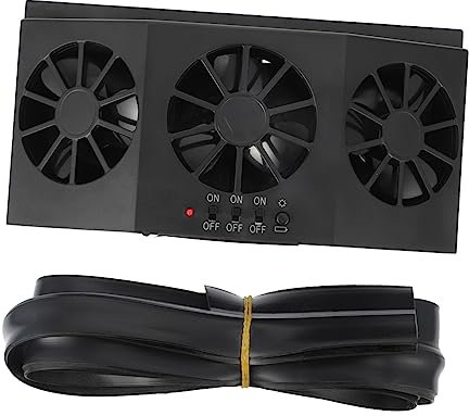 EXCEART Ventilador De Escape Para Coche Energía Solar Ventilador Portátil Para Radiador De Coche Ventilación De Aire Enfriador Solar Enfriador De Auto Uso Verano