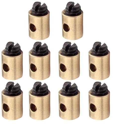 Enwye 10 Pcs Ropes, Brake Cables, Covers Guides, Bicycle Cable Clamp, 5 X 6 Mm, Brass Throttle Cable for Scooter, Motorcycle, Accelerator
