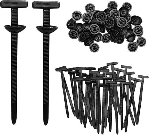 Set di 100 fascette per cavi riutilizzabili, fascette stringicavo, fascette per cavi, set con chiusura lampo, fascette in nylon con clip