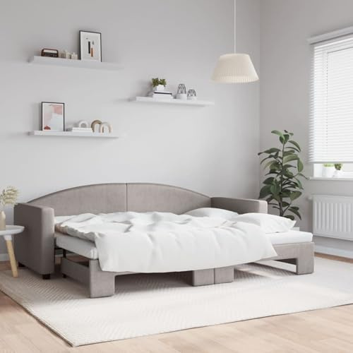 Gecheer Tagesbett Ausziehbar, 2-in-1 Sofa und Bett, strapazierfähiger Stoff, robuste Konstruktion, modernes Design für Wohn- und Schlafzimmer