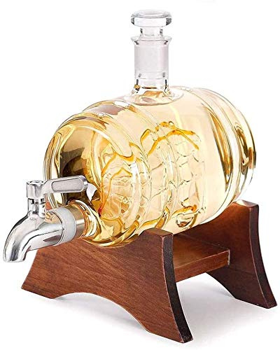 Carafe à Whisky, Matériau en Cristal sans Plomb, Capacité De 1000 ML, Bouchon en Verre Scellé, Superbe Cadeau