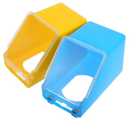 iplusmile Mangiatoia per Piccioni e Ciotola per Alimentazione Coperchio, Set 2 Pezzi in Plastica Resistente per Gabbie, Accessorio Sospeso per Uccelli Domestici e Negozi Specializzati