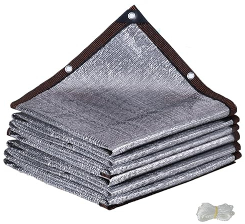 Bâche réfléchissante en aluminium 99 % aluminium pour serre, terrasse et extérieur, disponible en 3 x 33 m, 3 x 6 m