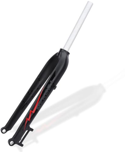 HZXQCVB 26/27,5/29'' Mountainbike-Starre Gabel Aluminiumlegierung Boost-Steckachse 15 X 110mm Scheibenbremse Fahrrad-Vorderradgabel 1-1/8'' Gerades Rohr(Black-Red,27.5in)