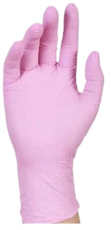 Saharuse Kinder-Nitril-Handschuhe, Einweg, 5–15 Jahre, Kinder, Studenten, Puderfrei, for Basteln, Malen, Gartenarbeiten, Reinigen(Kids 20PCS Pink)