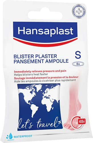 HANSAPLAST Blasenpflaster, klein, lindert Schmerzen & fördert die Wundheilung von Blasen – 48 Stunden Haftkraft – transparent – Hydrokolloid-Technologie