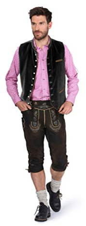 Stockerpoint Herren Trachtenweste Ricardo | Größen 44-64 | Traditionelle & hochwertige Weste mit verstellbarem Riegel I Perfekt für Trachten & Festlichkeiten