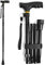 Wsobue Bastones para Caminar, Bastones Plegables para Hombres, Mujeres, Bastones portátiles con Mango en T Ligero Altura Ajustable, Base Antideslizante (Negro)