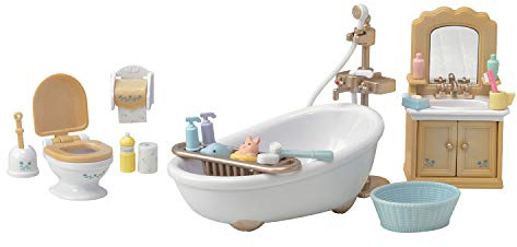Calico Critters Country Bathroom Set - Toy Dollhouse Furniture and Accessories Set for Ages 3+
