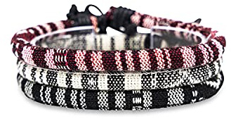 Made by Nami Boho Surfer-Armband Damen & Herren - Handmade Strand Festival Accessoires - Ethno Hippie Style Schmuck - 100% Wasserfest & Verstellbar - Freundschaftsarmbänder Bunt Mädchen R