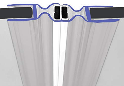 Magnetic Shower Seals | Sold in Pairs | Fits 8-10mm Glass | 180° Magnet for Straight or Quadrant Doors | 2 Metres Long | MAG022