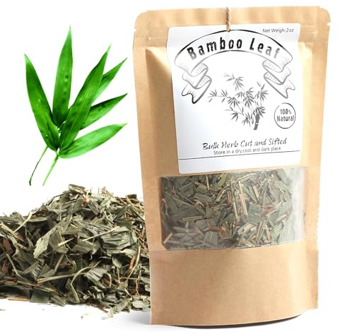 EidolonGreen [China Medicinal Herb] Bamboo leaves tea,Organic Bamboo Leaf Tea, (DanZhuYe/淡竹叶/댓잎 티백 차) Chinese Herbal Dried Loose Leaves (2 Ounce (Pack of 1))