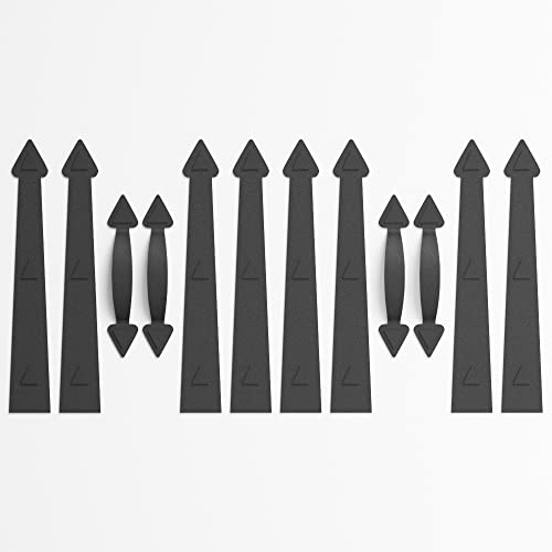 SANKEYTEW Magnetisches dekoratives Hardware-Kit für Garagentor, 8 Scharniere, 4 Griffe, Türschlitten-Akzente für 2 Auto-Garage, starke Magnete, Farbe: Schwarz