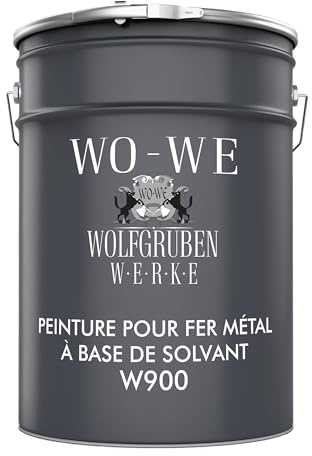 WO-WE Peinture Fer Metal W900 pour protéger et décorer Noir similaire à RAL 9005-2,5L