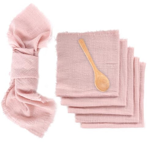 Cotton Napkins, Table Cloth Napkins 6 Pack, Kitchen Dining Table Napkins 100% Cotton Napkins 42x42 cm for Weddings Party Dinner Christmas Daily Use