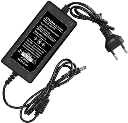 Alimentation 12V 5A,Transformateur 60W,AC/DC Adapter 100-240v 50-60hz Alimentation pour Bandes Lumineuses LED,Moniteurs,TV,DVD, Amplificateur-Prise Européenne 5,5X 2,5/2,1m (12V 5A 60W)