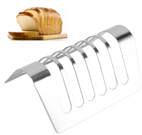 Portapane a 6 Fette, Portapane Resistente in Acciaio Inossidabile, Portapane Innovativo Multiuso Per Ristoranti, Hotel, Cucine, Mense