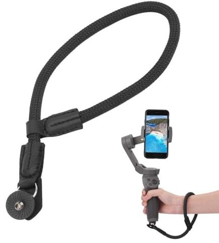 Beufee Camera Hand Strap Wrist Lanyard, Camera Wrist Strap Lanyard Wrist Strap for Camera Camera Strap Lanyard with 1/4in Screws(Black)
