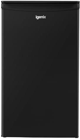 Igenix IGUCB048B Freestanding Under Counter Fridge With Chill Box, 81 Litre Capacity With 10 Litre Chill Box, 2 Adjustable Glass shelves, reversible Door, Black