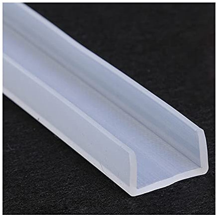 Cinta aislante de corrientes de aire Sello de goma transparente con borde de canal de silicona, longitud 5M, espesor de pared 2Mm/20Mm * 12Mm(22Mm*14Mm)
