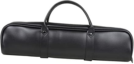 MILISTEN Flötentasche Musik Klarinetten-Reinigungsset Billard-Queue-Fall Tambourin flötenetui querflöte zubehör aufbewahrungstasche Flötenkoffer Tragetasche für Instrumente Leder Black