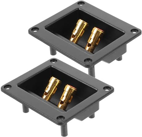 jojofuny 2pezzi Morsettiera Per Casse Acustiche Connettori Terminale Per Subwoofer e Altoparlanti Design Facile Da Installare Ottimale Per Impianti Audio Professionali e