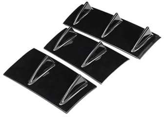 Kofferraumdachspoiler Für E60 E46 E90 F10 Spoiler Allgemeine Shark Fin Dreiteilige Auto Hintere Stoßstange Lippe 7-Fin Diffusor Universal Auto Heckspoiler Flügel(Glossy Black)