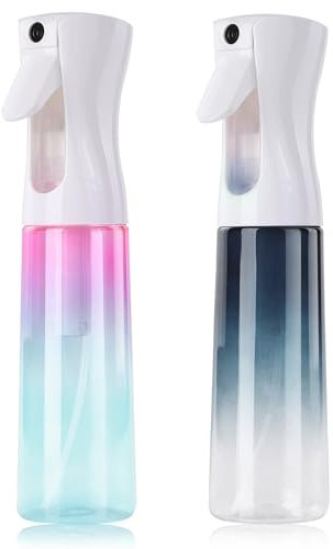 Bukuhlio Lot de 2 Vaporisateur Cheveux 280ML, Vaporisateur Plante, Bouteille Vide de Spray Réutilisable pour Cheveux, Vaporisateurs Vide en Continu pour Coiffeurs, Plantes, Visage
