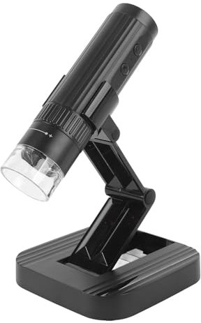 Wireless Digitales Mikroskop, 1080p HD 50x-1000x Vergrößerung WiFi Tragbares Handheld-Mikroskop mit Einstellbarem Ständer, USB-Mikroskopkamera