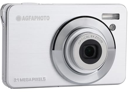 AGFA Photo Realishot DC8300 Appareil Photo Numérique Compact 18MP Vidéo Full HD Écran LCD 2,7'' Zoom Optique 8X Batterie Lithium Argent