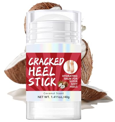 Foot Cream For Cracked Heels And Dry Skin- Foot Cream With Coconut Extract - Cracked Heel Balm With Coconut Oil - Portable Feet Care Stick For Moisturizing & Hydrating