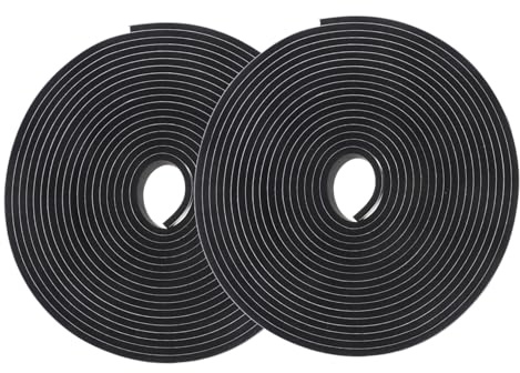 SOPOTUTU 2 rollos Cinta de Sellado de Espuma Autoadhesiva para Puertas y Ventanas Burlete Flexible Aislante Térmico y Protector Contra Frío y Polvo