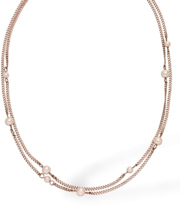 Purelei Sea Gleam Collana – Collana fine con perle di conchiglia in due misure – Acciaio inossidabile (oro placcato 14K/argento/oro rosa placcato 18K) – 40–45 cm elegante collana di perle per donna