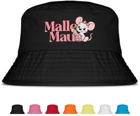 Prozente Momente Malle Maus – Lustiger Fischerhut für JGA, Mallorca & Party – Anglerhut für Männer & Frauen – Festival Sommerhut