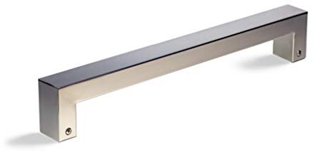 61 cm Länge, einseitiger Edelstahl-Haustürgriff, Chrom, hochglanzpoliert, moderner Türgriff für Innen- und Außenbereich, Glas, Holz, Fiberglas, Metall, Zuhause, gewerbliche Türen, rechteckige Stange