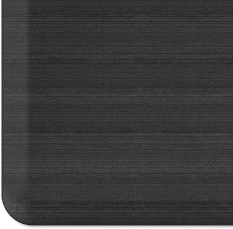NewLife by GelPro Ergo-Foam Cushioned Anti-Fatigue Standing Kitchen Floor Mat, Padded Stain-Resistant, Waterproof, Non-Slip Comfort Padded Desk/Office Mat - 20 x 32, Grasscloth Charcoal