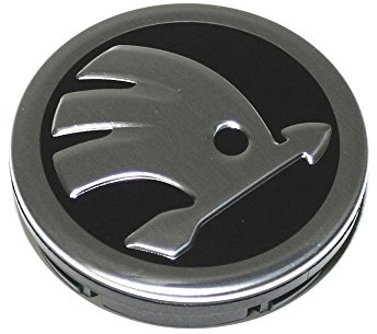 Skoda 5E0601151FOD Nabenabdeckung (1 Stück) Radzierkappe Felgendeckel Kappe Nabenkappe schwarz chrom