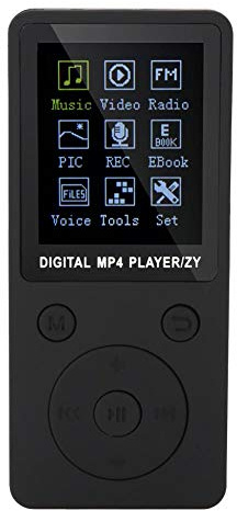 VBESTLIFE Lecteur MP4, Lecteur de Musique de 32Go avec 1.8 Pouces Écran Support Diverses Langues français, Danois, Italien, Espagnol etc(Noir)