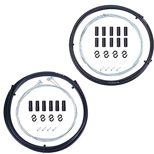 Gasea 2PCS Cables de Cambio para Bicicleta Cables de Cambio MTB Cables de Freno Delantero y Trasero para Bicicleta Universales Accesorios de Repuesto de Cable de Cambio de Carretera