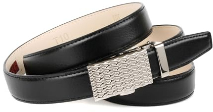 Anthoni Crown Damen Ledergürtel Gürtel, Schwarz, 80