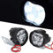 Terisass Faro de motocicleta 2 piezas 6 LED conducción antiniebla Foco proyector luz de trabajo Super brillante impermeable frontal linterna frontal 12V